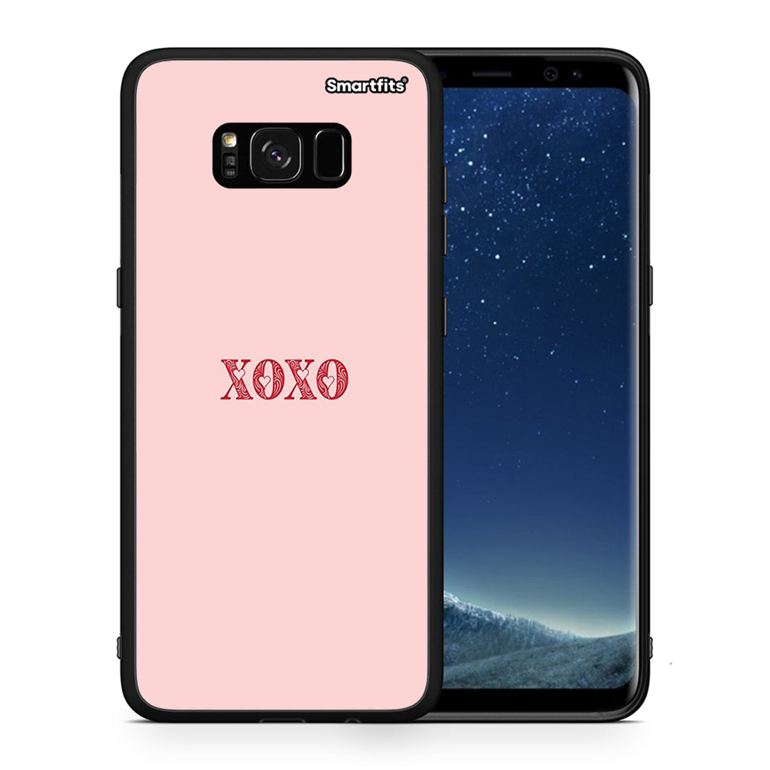 Θήκη Samsung S8+ XOXO Love από τη Smartfits με σχέδιο στο πίσω μέρος και μαύρο περίβλημα | Samsung S8+ XOXO Love case with colorful back and black bezels