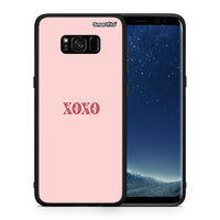 Thumbnail for Θήκη Samsung S8+ XOXO Love από τη Smartfits με σχέδιο στο πίσω μέρος και μαύρο περίβλημα | Samsung S8+ XOXO Love case with colorful back and black bezels