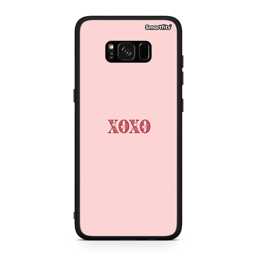 Samsung S8+ XOXO Love θήκη από τη Smartfits με σχέδιο στο πίσω μέρος και μαύρο περίβλημα | Smartphone case with colorful back and black bezels by Smartfits