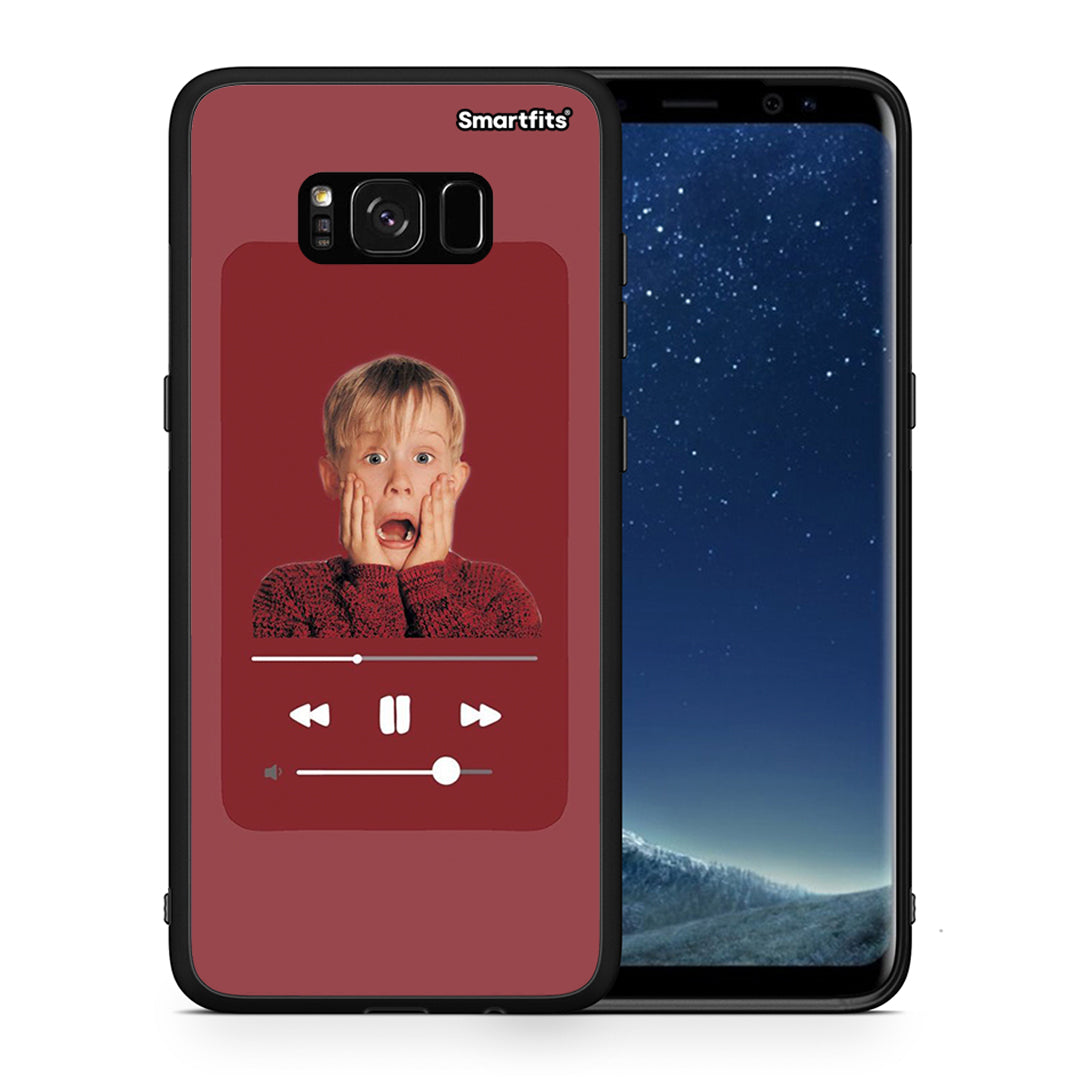 Θήκη Samsung S8+ Xmas Alone Music από τη Smartfits με σχέδιο στο πίσω μέρος και μαύρο περίβλημα | Samsung S8+ Xmas Alone Music case with colorful back and black bezels