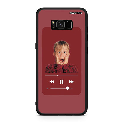 Samsung S8+ Xmas Alone Music θήκη από τη Smartfits με σχέδιο στο πίσω μέρος και μαύρο περίβλημα | Smartphone case with colorful back and black bezels by Smartfits