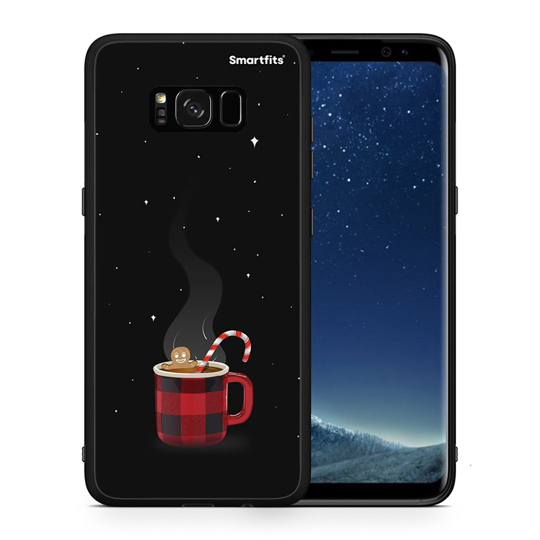 Θήκη Samsung S8 Xmas Bathing από τη Smartfits με σχέδιο στο πίσω μέρος και μαύρο περίβλημα | Samsung S8 Xmas Bathing case with colorful back and black bezels