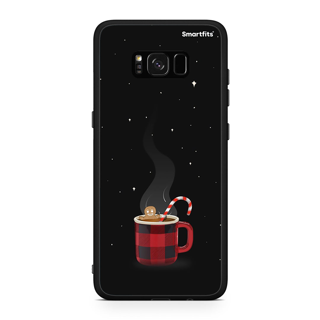 Samsung S8 Xmas Bathing θήκη από τη Smartfits με σχέδιο στο πίσω μέρος και μαύρο περίβλημα | Smartphone case with colorful back and black bezels by Smartfits