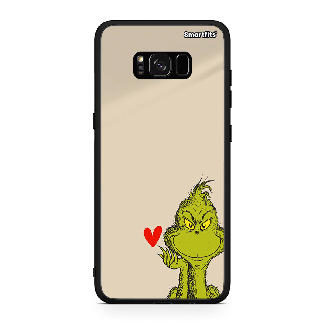 Samsung S8+ Xmas Grinch θήκη από τη Smartfits με σχέδιο στο πίσω μέρος και μαύρο περίβλημα | Smartphone case with colorful back and black bezels by Smartfits