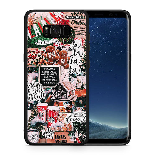 Θήκη Samsung S8+ Xmas Habbits από τη Smartfits με σχέδιο στο πίσω μέρος και μαύρο περίβλημα | Samsung S8+ Xmas Habbits case with colorful back and black bezels