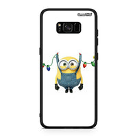 Thumbnail for Samsung S8 Xmas Minion Lights θήκη από τη Smartfits με σχέδιο στο πίσω μέρος και μαύρο περίβλημα | Smartphone case with colorful back and black bezels by Smartfits