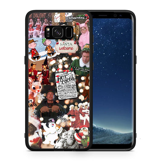 Θήκη Samsung S8+ Xmas Movies από τη Smartfits με σχέδιο στο πίσω μέρος και μαύρο περίβλημα | Samsung S8+ Xmas Movies case with colorful back and black bezels