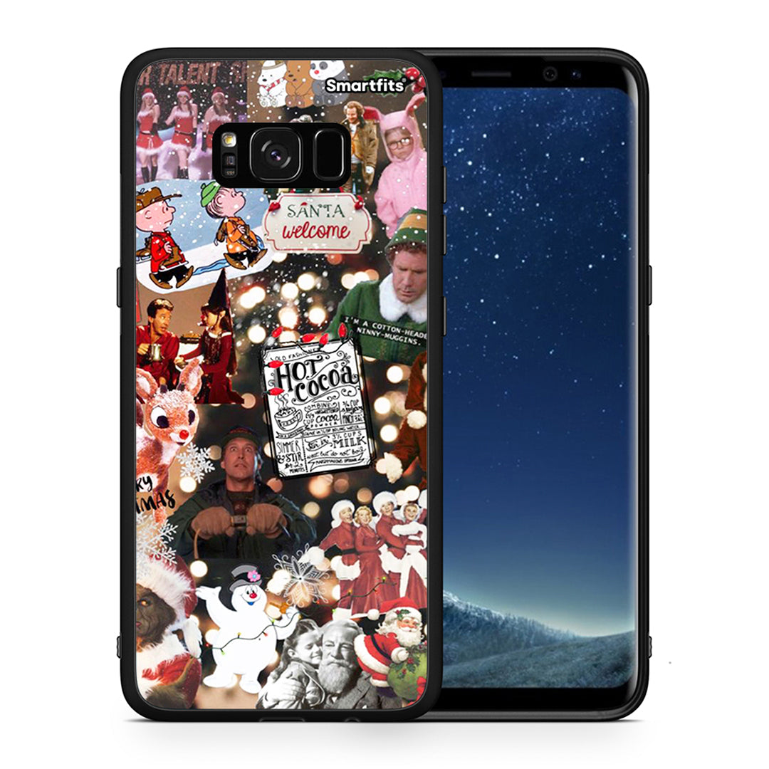 Θήκη Samsung S8 Xmas Movies από τη Smartfits με σχέδιο στο πίσω μέρος και μαύρο περίβλημα | Samsung S8 Xmas Movies case with colorful back and black bezels