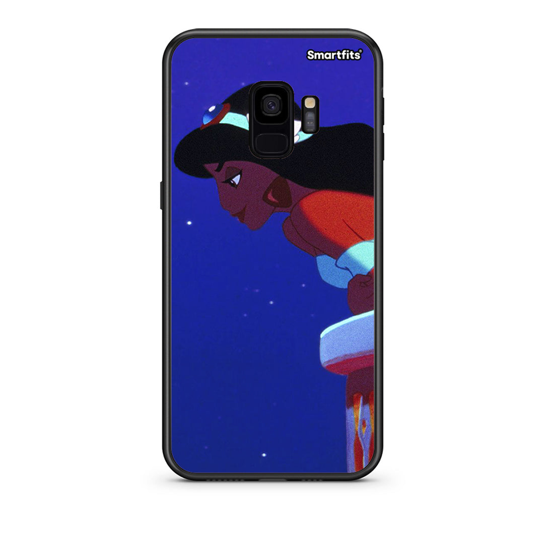 samsung s9 Alladin And Jasmine Love 2 θήκη από τη Smartfits με σχέδιο στο πίσω μέρος και μαύρο περίβλημα | Smartphone case with colorful back and black bezels by Smartfits