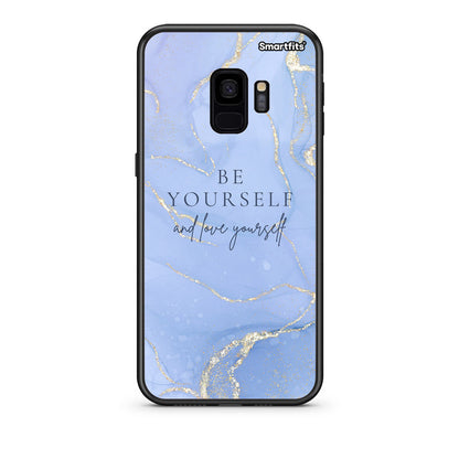 samsung s9 Be Yourself θήκη από τη Smartfits με σχέδιο στο πίσω μέρος και μαύρο περίβλημα | Smartphone case with colorful back and black bezels by Smartfits