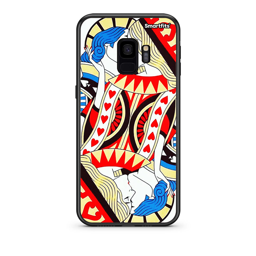 samsung s9 Card Love θήκη από τη Smartfits με σχέδιο στο πίσω μέρος και μαύρο περίβλημα | Smartphone case with colorful back and black bezels by Smartfits