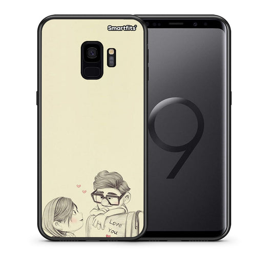 Θήκη Samsung S9 Carl And Ellie από τη Smartfits με σχέδιο στο πίσω μέρος και μαύρο περίβλημα | Samsung S9 Carl And Ellie case with colorful back and black bezels