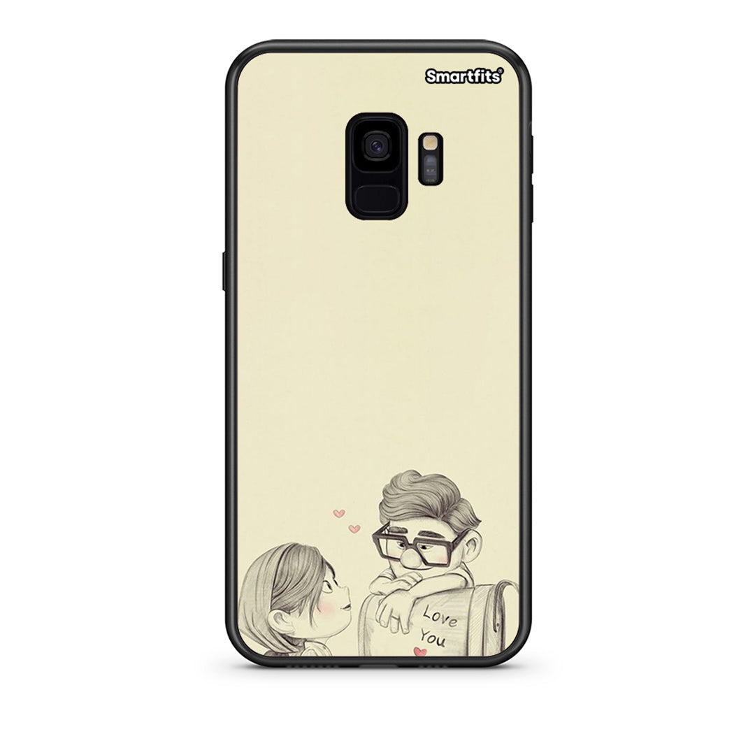 samsung s9 Carl And Ellie θήκη από τη Smartfits με σχέδιο στο πίσω μέρος και μαύρο περίβλημα | Smartphone case with colorful back and black bezels by Smartfits