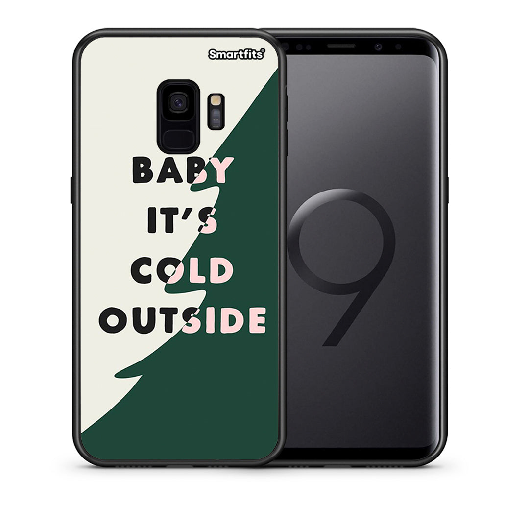 Θήκη Samsung S9 Cold Outside από τη Smartfits με σχέδιο στο πίσω μέρος και μαύρο περίβλημα | Samsung S9 Cold Outside case with colorful back and black bezels