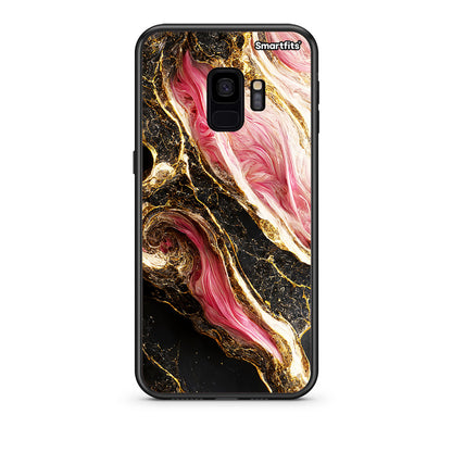 samsung s9 Glamorous Pink Marble θήκη από τη Smartfits με σχέδιο στο πίσω μέρος και μαύρο περίβλημα | Smartphone case with colorful back and black bezels by Smartfits