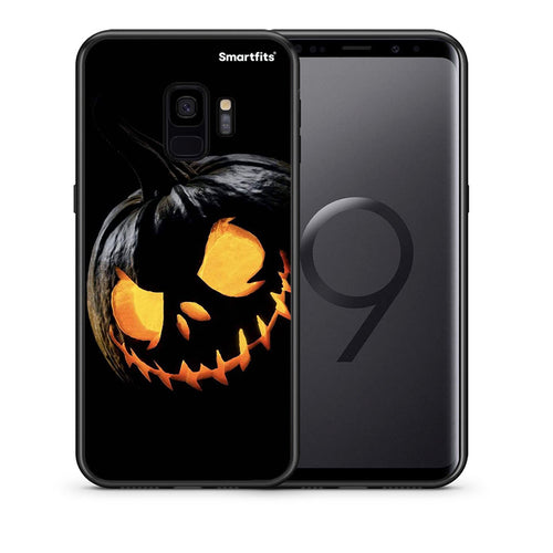 Θήκη Samsung S9 Halloween Scary Pumpkin από τη Smartfits με σχέδιο στο πίσω μέρος και μαύρο περίβλημα | Samsung S9 Halloween Scary Pumpkin case with colorful back and black bezels