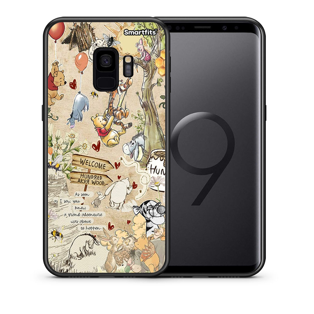 Θήκη Samsung S9 Happy Friends από τη Smartfits με σχέδιο στο πίσω μέρος και μαύρο περίβλημα | Samsung S9 Happy Friends case with colorful back and black bezels