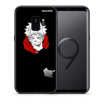 Θήκη Samsung S9 Itadori Anime από τη Smartfits με σχέδιο στο πίσω μέρος και μαύρο περίβλημα | Samsung S9 Itadori Anime case with colorful back and black bezels