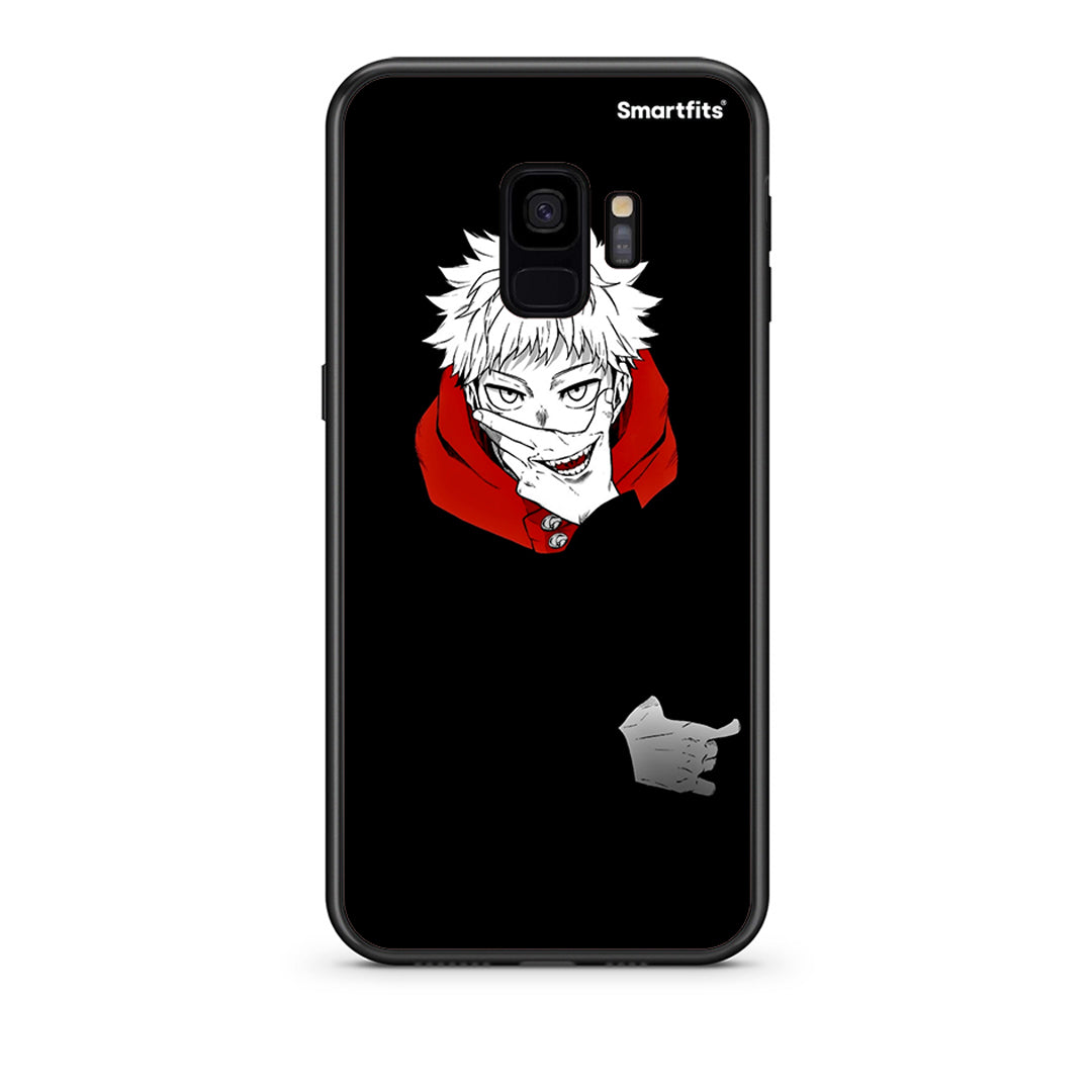 samsung s9 Itadori Anime θήκη από τη Smartfits με σχέδιο στο πίσω μέρος και μαύρο περίβλημα | Smartphone case with colorful back and black bezels by Smartfits