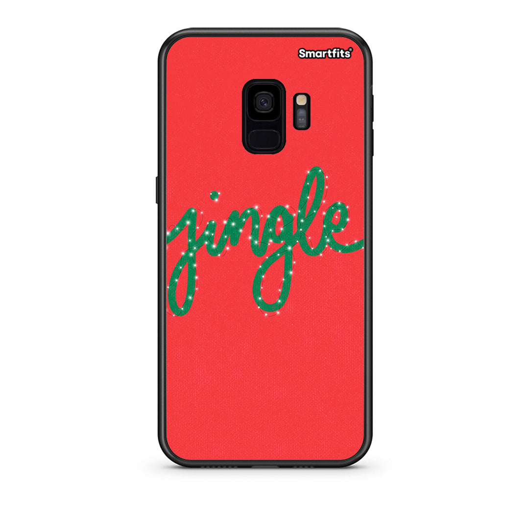 samsung s9 Jingle Xmas θήκη από τη Smartfits με σχέδιο στο πίσω μέρος και μαύρο περίβλημα | Smartphone case with colorful back and black bezels by Smartfits