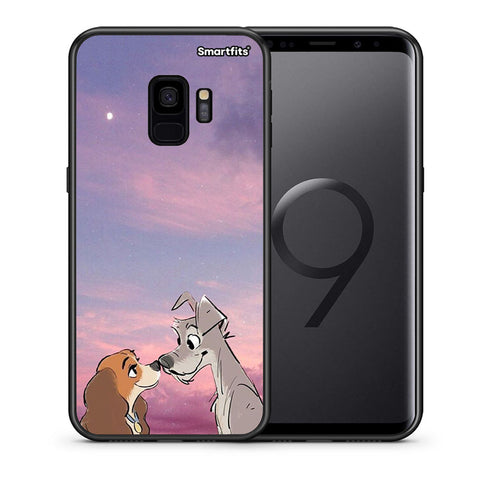Θήκη Samsung S9 Lady And Tramp από τη Smartfits με σχέδιο στο πίσω μέρος και μαύρο περίβλημα | Samsung S9 Lady And Tramp case with colorful back and black bezels