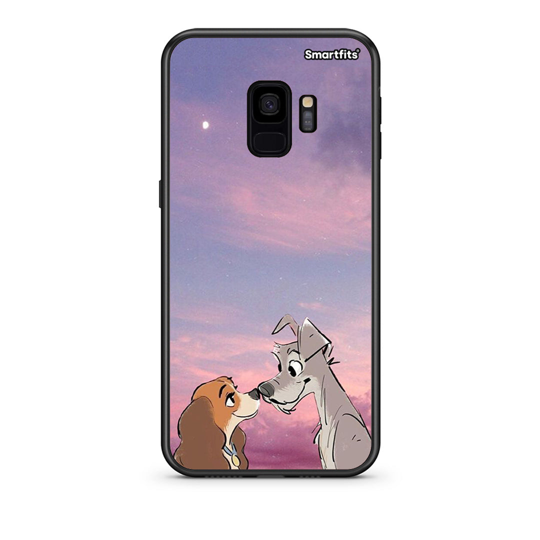 samsung s9 Lady And Tramp θήκη από τη Smartfits με σχέδιο στο πίσω μέρος και μαύρο περίβλημα | Smartphone case with colorful back and black bezels by Smartfits