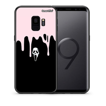 Θήκη Samsung S9 Melting Halloween Mask από τη Smartfits με σχέδιο στο πίσω μέρος και μαύρο περίβλημα | Samsung S9 Melting Halloween Mask case with colorful back and black bezels