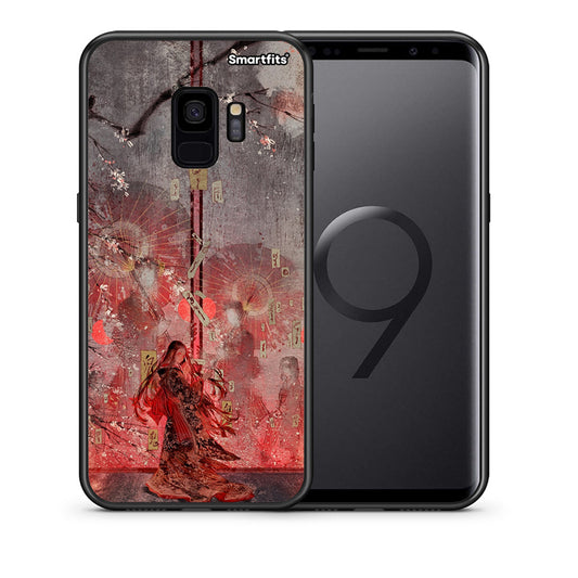 Θήκη Samsung S9 Nezuko Kamado από τη Smartfits με σχέδιο στο πίσω μέρος και μαύρο περίβλημα | Samsung S9 Nezuko Kamado case with colorful back and black bezels
