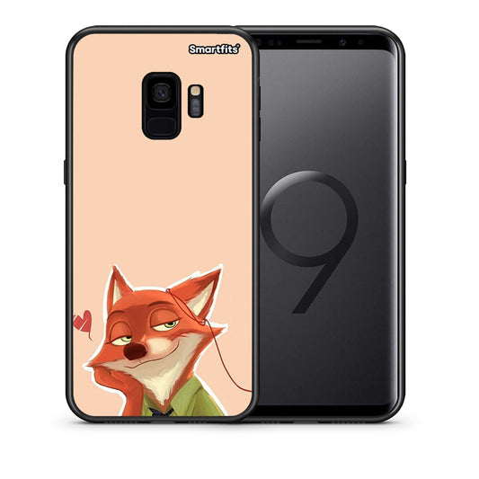 Θήκη Samsung S9 Nick Wilde And Judy Hopps Love 1 από τη Smartfits με σχέδιο στο πίσω μέρος και μαύρο περίβλημα | Samsung S9 Nick Wilde And Judy Hopps Love 1 case with colorful back and black bezels