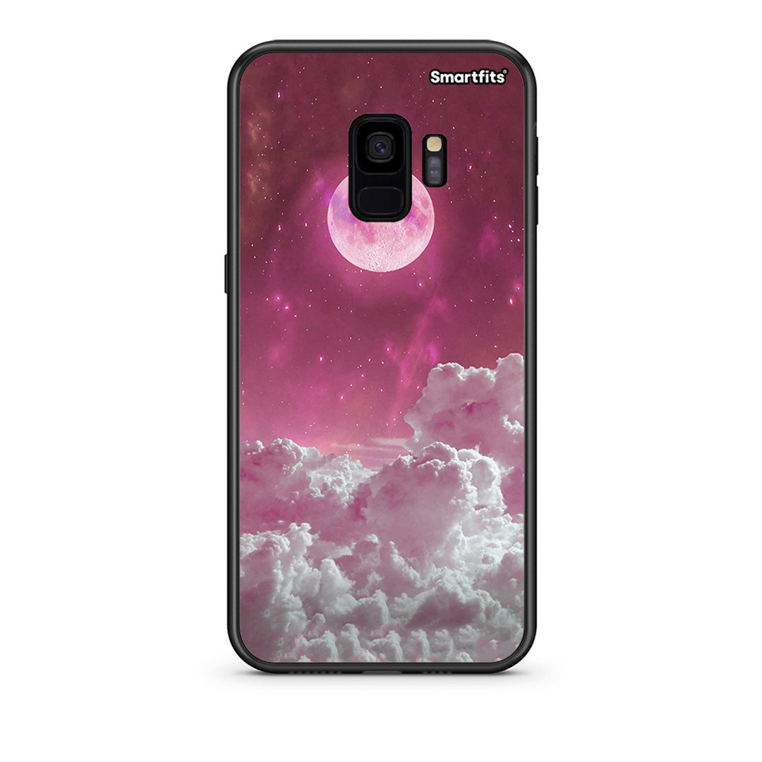 samsung s9 Pink Moon Θήκη από τη Smartfits με σχέδιο στο πίσω μέρος και μαύρο περίβλημα | Smartphone case with colorful back and black bezels by Smartfits