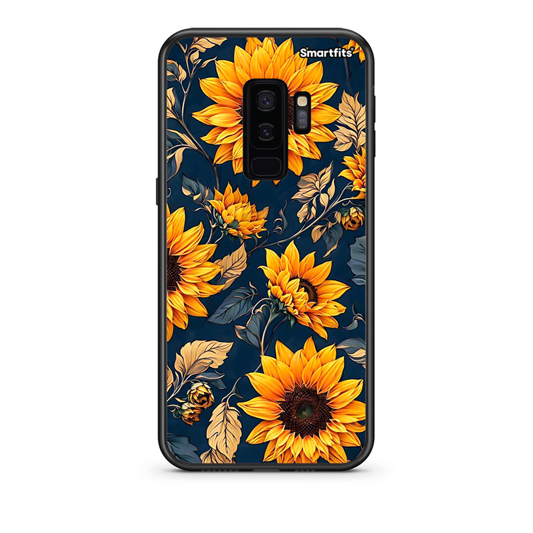 samsung s9 plus Autumn Sunflowers Θήκη από τη Smartfits με σχέδιο στο πίσω μέρος και μαύρο περίβλημα | Smartphone case with colorful back and black bezels by Smartfits