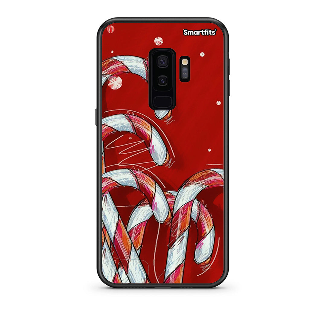 samsung s9 plus Candy Cane θήκη από τη Smartfits με σχέδιο στο πίσω μέρος και μαύρο περίβλημα | Smartphone case with colorful back and black bezels by Smartfits