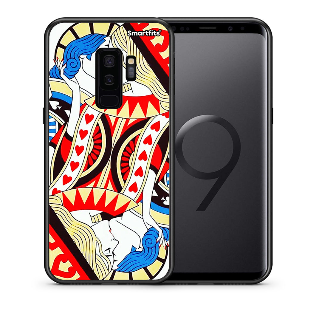 Θήκη Samsung S9 Plus Card Love από τη Smartfits με σχέδιο στο πίσω μέρος και μαύρο περίβλημα | Samsung S9 Plus Card Love case with colorful back and black bezels