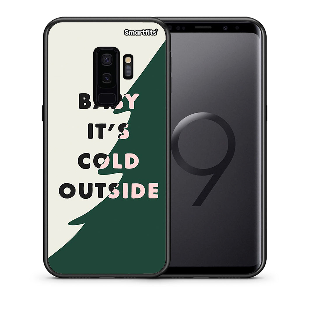 Θήκη Samsung S9 Plus Cold Outside από τη Smartfits με σχέδιο στο πίσω μέρος και μαύρο περίβλημα | Samsung S9 Plus Cold Outside case with colorful back and black bezels