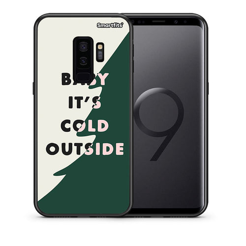 Θήκη Samsung S9 Plus Cold Outside από τη Smartfits με σχέδιο στο πίσω μέρος και μαύρο περίβλημα | Samsung S9 Plus Cold Outside case with colorful back and black bezels