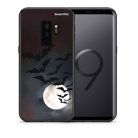Θήκη Samsung S9 Plus Halloween Bat Night από τη Smartfits με σχέδιο στο πίσω μέρος και μαύρο περίβλημα | Samsung S9 Plus Halloween Bat Night case with colorful back and black bezels