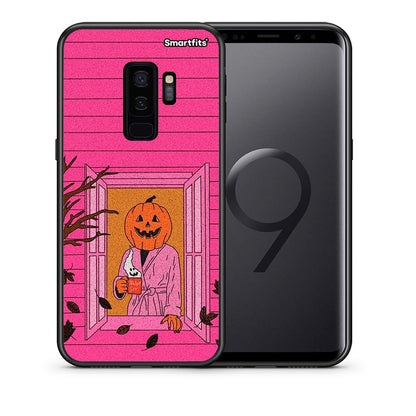 Θήκη Samsung S9 Plus Halloween Pumpkin Lady από τη Smartfits με σχέδιο στο πίσω μέρος και μαύρο περίβλημα | Samsung S9 Plus Halloween Pumpkin Lady case with colorful back and black bezels