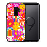 Thumbnail for Θήκη Samsung S9 Plus Hippie Love από τη Smartfits με σχέδιο στο πίσω μέρος και μαύρο περίβλημα | Samsung S9 Plus Hippie Love case with colorful back and black bezels