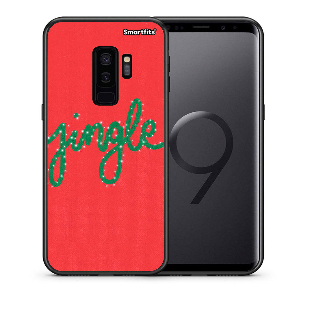 Θήκη Samsung S9 Plus Jingle Xmas από τη Smartfits με σχέδιο στο πίσω μέρος και μαύρο περίβλημα | Samsung S9 Plus Jingle Xmas case with colorful back and black bezels