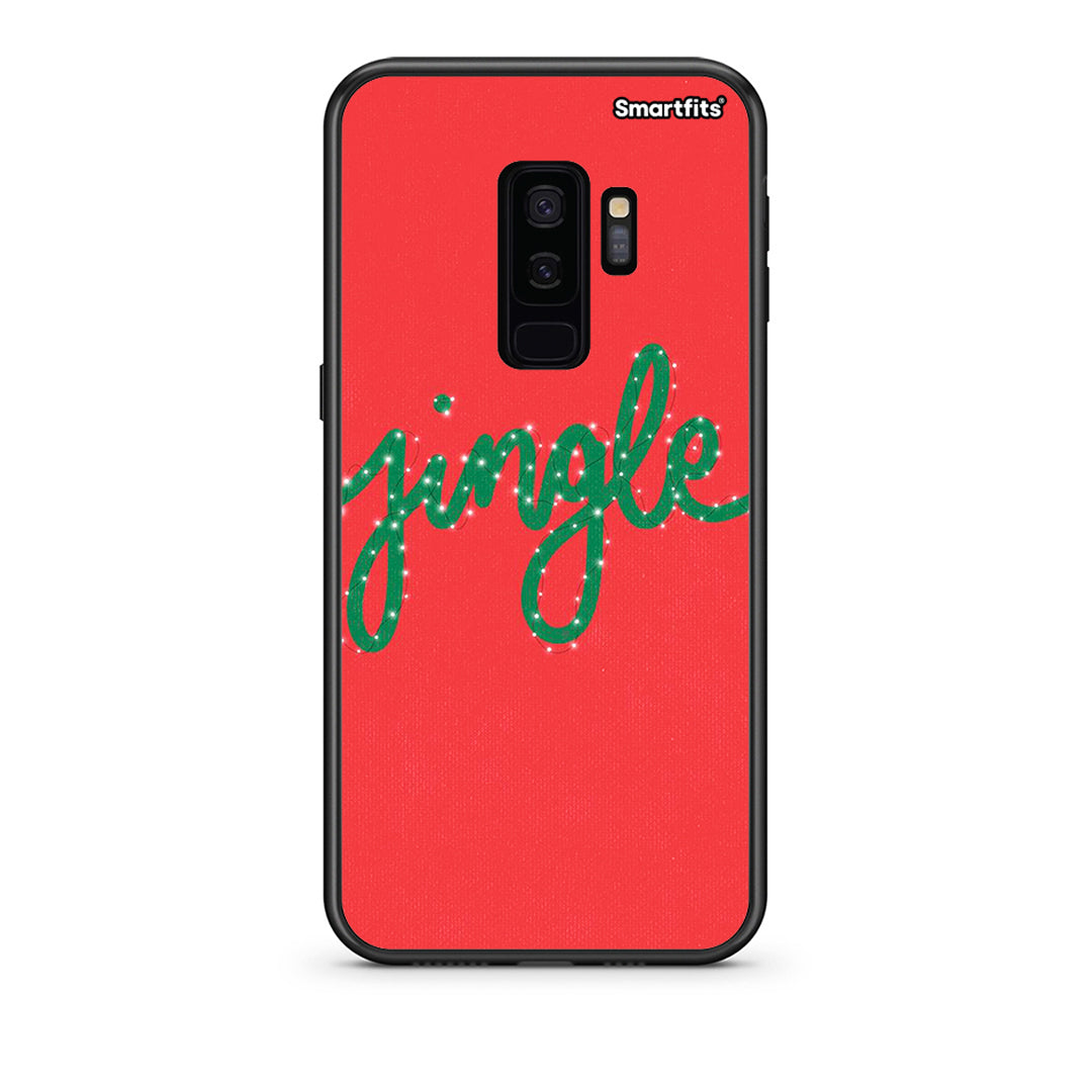 samsung s9 plus Jingle Xmas θήκη από τη Smartfits με σχέδιο στο πίσω μέρος και μαύρο περίβλημα | Smartphone case with colorful back and black bezels by Smartfits