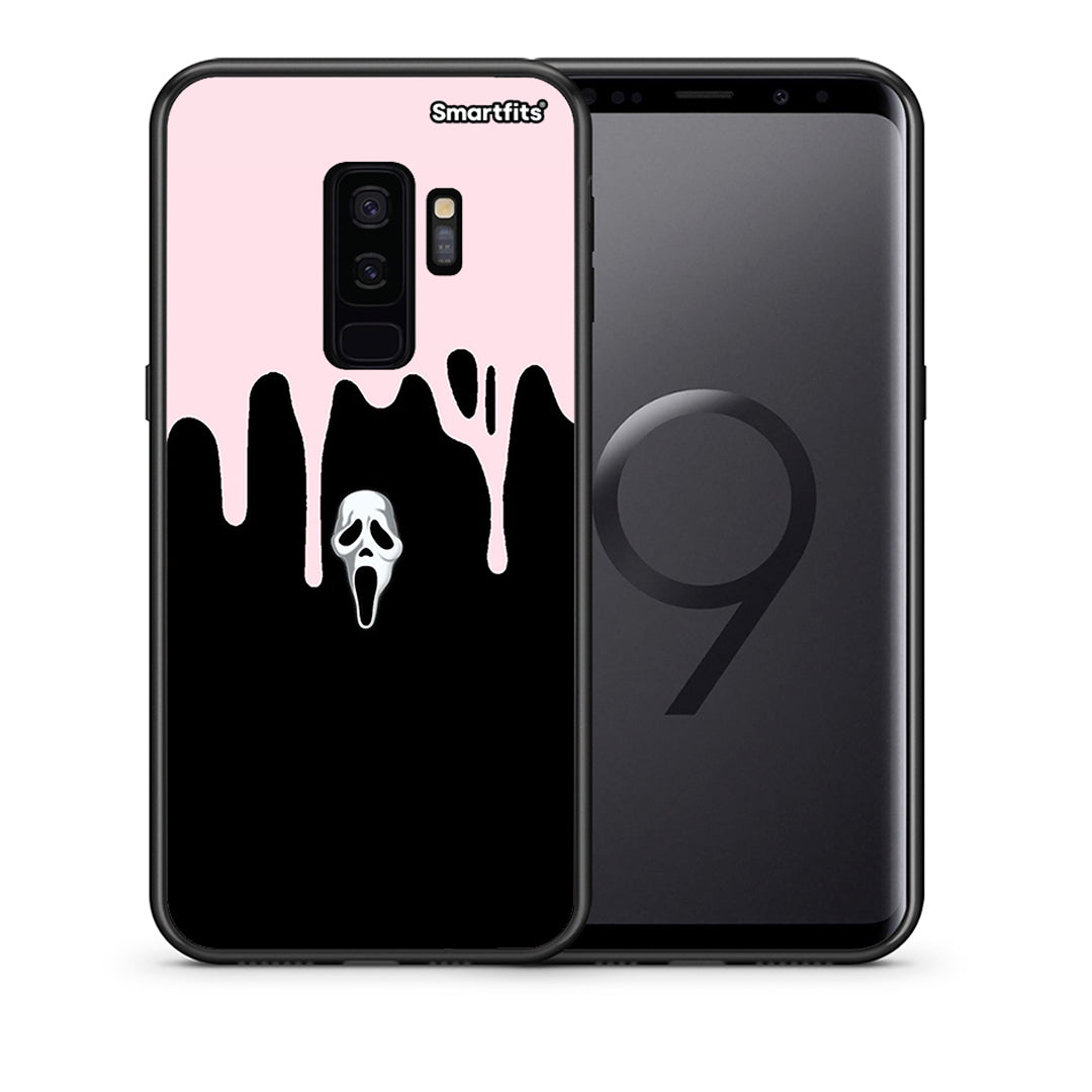 Θήκη Samsung S9 Plus Melting Halloween Mask από τη Smartfits με σχέδιο στο πίσω μέρος και μαύρο περίβλημα | Samsung S9 Plus Melting Halloween Mask case with colorful back and black bezels