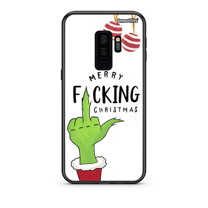 samsung s9 plus Merry F Xmas θήκη από τη Smartfits με σχέδιο στο πίσω μέρος και μαύρο περίβλημα | Smartphone case with colorful back and black bezels by Smartfits