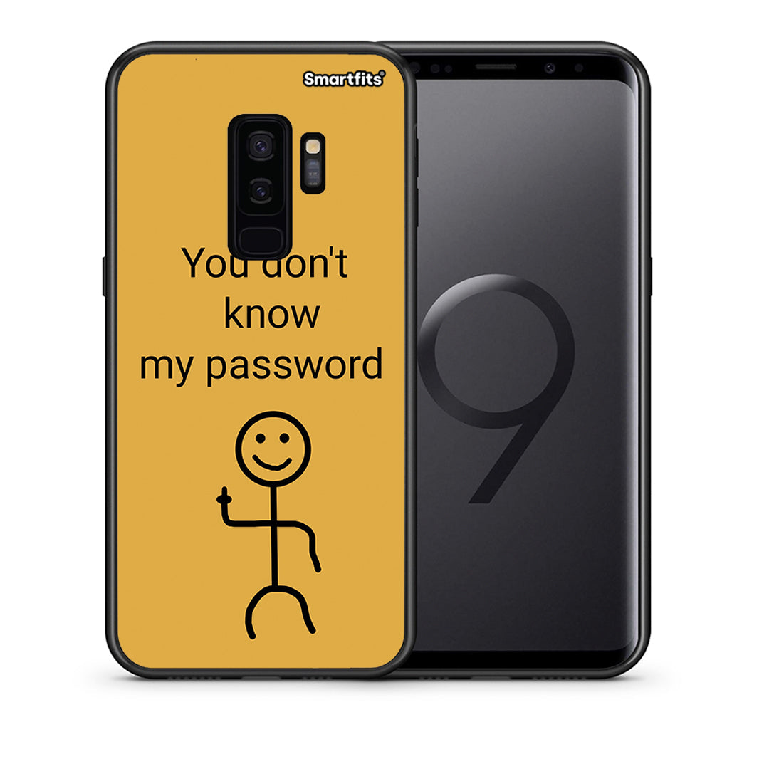 Θήκη Samsung S9 Plus My Password από τη Smartfits με σχέδιο στο πίσω μέρος και μαύρο περίβλημα | Samsung S9 Plus My Password case with colorful back and black bezels