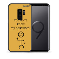 Thumbnail for Θήκη Samsung S9 Plus My Password από τη Smartfits με σχέδιο στο πίσω μέρος και μαύρο περίβλημα | Samsung S9 Plus My Password case with colorful back and black bezels
