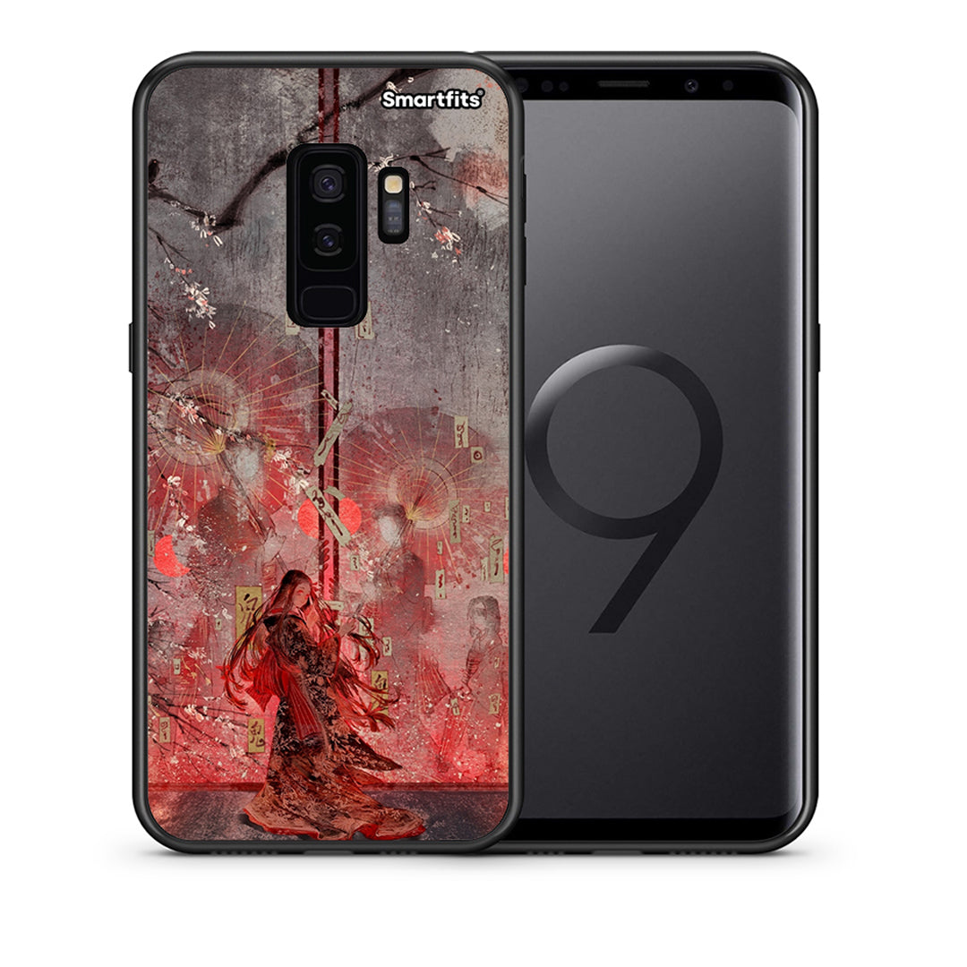 Θήκη Samsung S9 Plus Nezuko Kamado από τη Smartfits με σχέδιο στο πίσω μέρος και μαύρο περίβλημα | Samsung S9 Plus Nezuko Kamado case with colorful back and black bezels