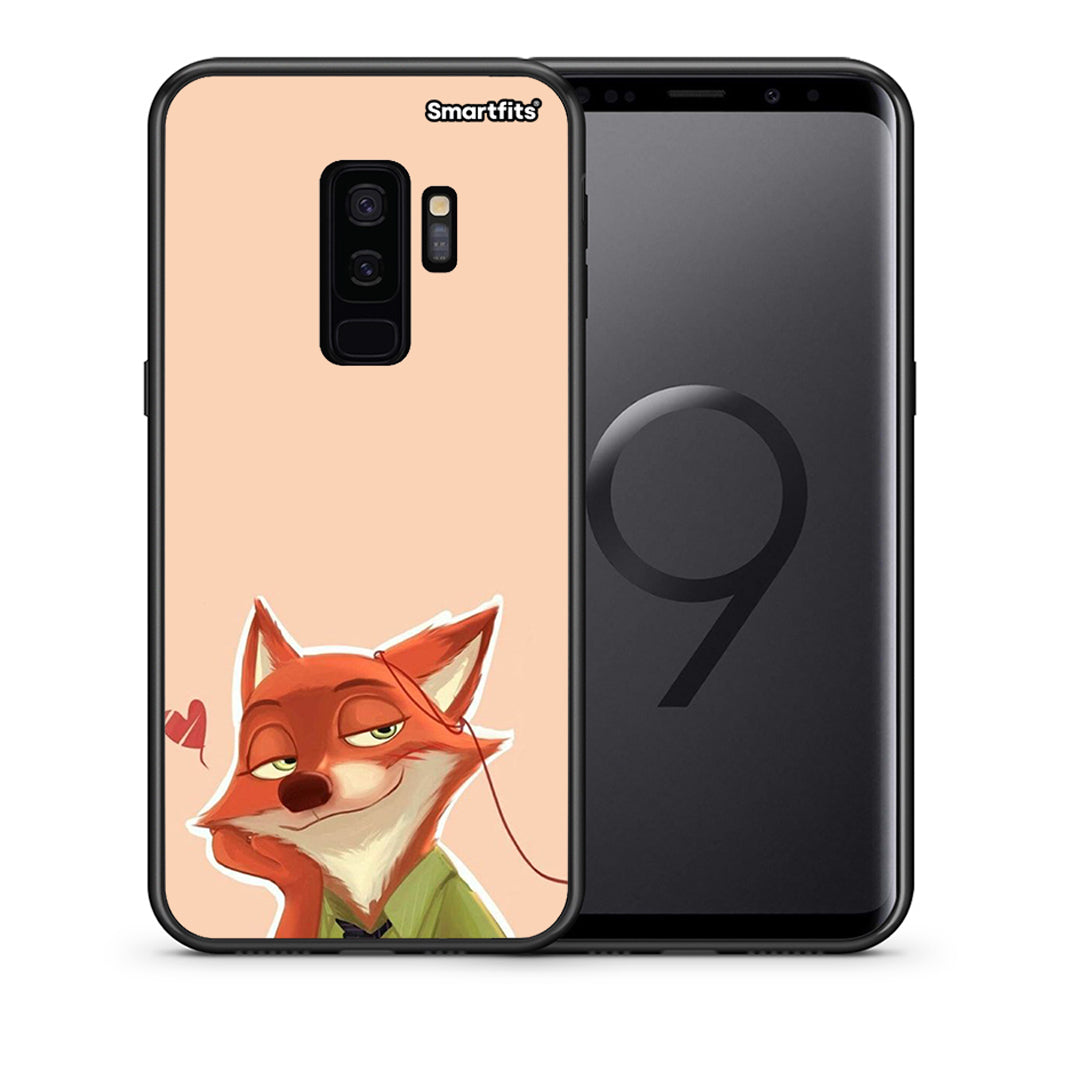 Θήκη Samsung S9 Plus Nick Wilde And Judy Hopps Love 1 από τη Smartfits με σχέδιο στο πίσω μέρος και μαύρο περίβλημα | Samsung S9 Plus Nick Wilde And Judy Hopps Love 1 case with colorful back and black bezels