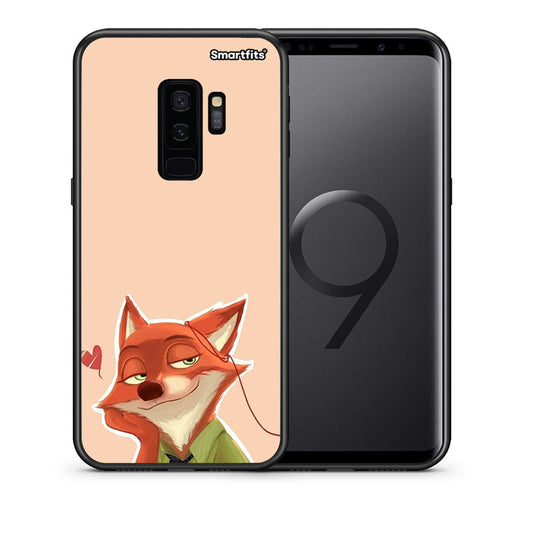 Θήκη Samsung S9 Plus Nick Wilde And Judy Hopps Love 1 από τη Smartfits με σχέδιο στο πίσω μέρος και μαύρο περίβλημα | Samsung S9 Plus Nick Wilde And Judy Hopps Love 1 case with colorful back and black bezels