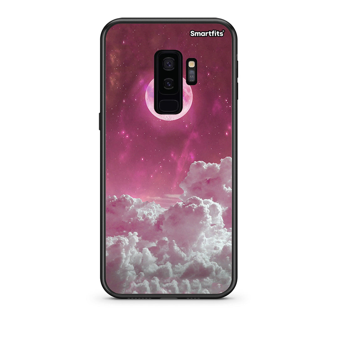 samsung s9 plus Pink Moon Θήκη από τη Smartfits με σχέδιο στο πίσω μέρος και μαύρο περίβλημα | Smartphone case with colorful back and black bezels by Smartfits