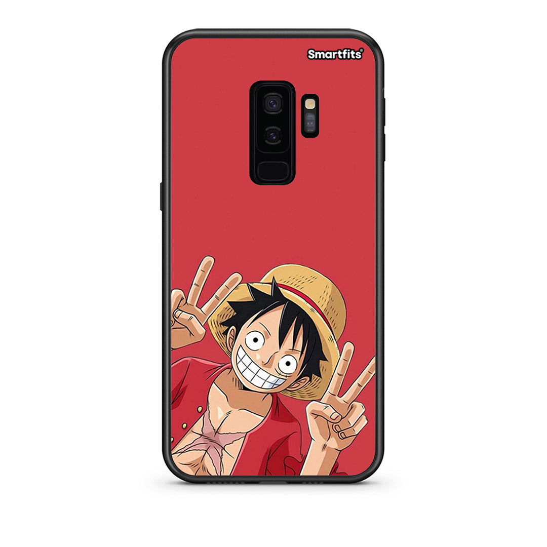 samsung s9 plus Pirate Luffy Θήκη από τη Smartfits με σχέδιο στο πίσω μέρος και μαύρο περίβλημα | Smartphone case with colorful back and black bezels by Smartfits