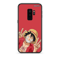 Thumbnail for samsung s9 plus Pirate Luffy Θήκη από τη Smartfits με σχέδιο στο πίσω μέρος και μαύρο περίβλημα | Smartphone case with colorful back and black bezels by Smartfits